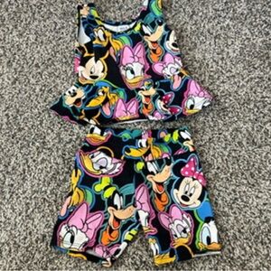 Wild rich kids Colorful Cartoon Character Tank and Shorts Set